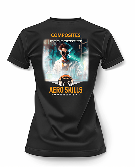 mad scientist ladies t-shirt back view